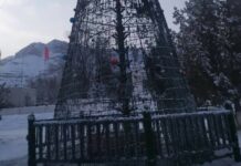Второй год подряд. В Кара-Куле опять сгорела новогодняя елка