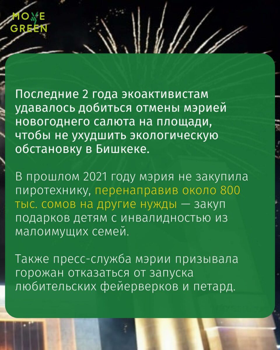 321331514 879235030103483 4000182411182905324 n Активисты требуют отменить новогодний салют в Бишкеке