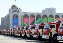 Кыргызстанга Кытайдан 85 даана өрт өчүрүүчү унаа келди