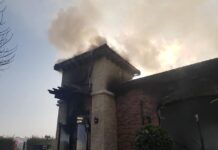 Под Бишкеком сгорел ресторан «Villa V Club»