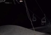 “Орловка” лыжа базасында жарык өчүп, кардарлар аркан менен түштү