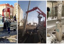 В Бишкеке за неделю водители сбили 3 опоры наружного освещения