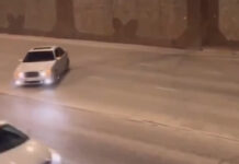 «Бишкекский» дрифт: патрульные оштрафовали водителя «Мерседеса» на 7,5 тыс.