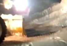 На автодороге Бишкек — Ош лавина накрыла машину — видео