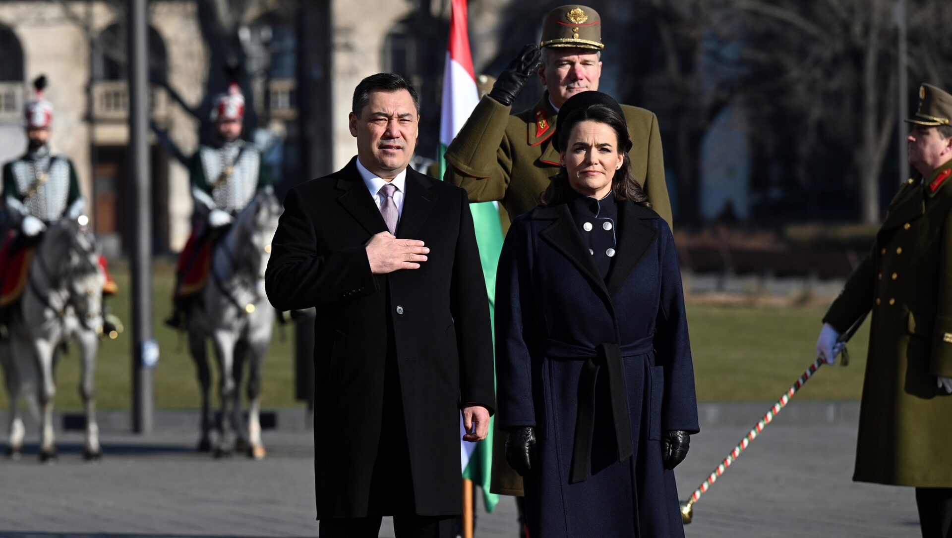 327920428 1909659112745893 5861489588682012860 n Фото: Церемония официальной встречи Садыра Жапарова с президентом Венгрии Каталин Новак