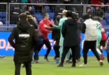 В Астане на турнире подрались футболисты из Кыргызстана и России