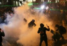 В Грузии второй день идут массовые протесты против «закона об иноагентах»