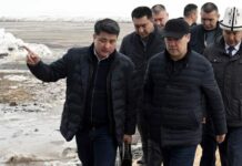 Жапаров “Нарын” аэропортун аэробекетинин жаңы имаратынын курулушунун жүрүшү менен таанышты