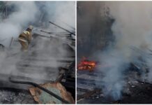 На Южной магистрали в Бишкеке сгорело кафе