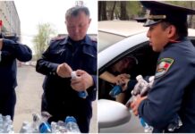 Патрульные в Бишкеке поздравили водителей с месяцем Рамазан — видео