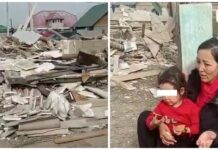 Ак-Ордодо 4 балалуу келиндин үйү түрттүрүлдү, – видео