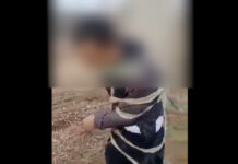 Под Бишкеком мужчина поймал в своем доме вора и привязал его к столбу — видео