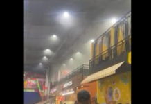 В Бишкеке в ТЦ «Ала-Арча» произошел пожар — видео