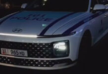 Спонсоры подарили патрульной милиции Бишкека две новых «Hyundai Grandeur»