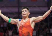 Третье золото! Акылбек Талантбеков стал чемпионом Азии по борьбе