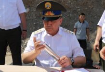 Ташиев заложил капсулу под строительство нового здания ГКНБ в Бишкеке