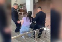 Кемпир-Абад иши: журналистти күчтөп сот имаратынан чыгарышты