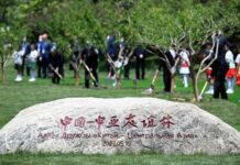 Президенттер Си Цзиньпин менен бирге Сиань шаарындагы Достук аллеясына көчөттөрдү отургузду