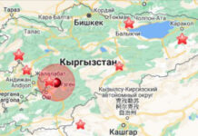 На юге Кыргызстана произошло землетрясение