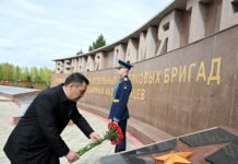 Ржевде кыргызстандык жоокерлерге арналган мемориал ачылды