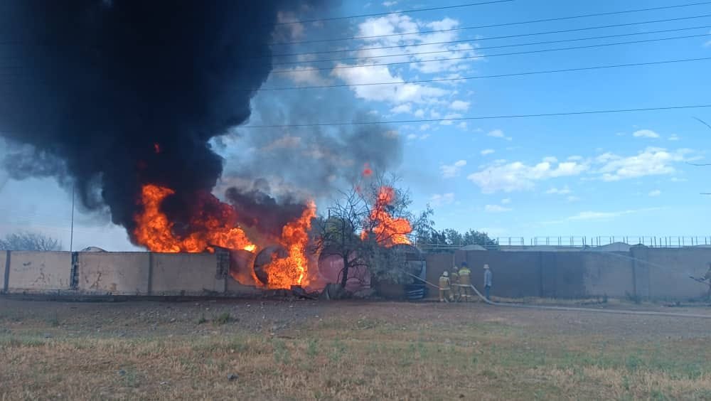 IMG 20230620 175944 366 Пожар на АЗС в Сокулукском районе тушат 8 пожарных расчетов