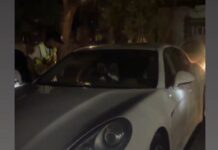 Алкоголдук тесттен өтүүдөн баш тарткан айдоочу кайгуул кызматкерлери менен чырдаша кетти