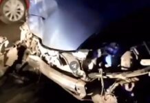 В Бишкеке легковушка врезалась в дерево, водитель погиб