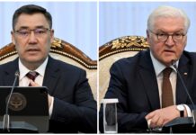 Жапаров Германиянын президенти менен сүйлөшүүлөрдүн жыйынтыгы боюнча ЖМКга билдирүү жасады