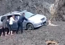 На автодороге Бишкек — Ош сошел сель — видео