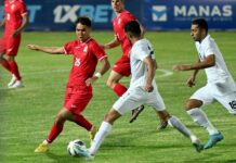 Кыргызстандын футбол командасы Ооганстанды 1:0 эсебинде утту