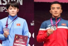 Азия чемпионатында Кахаров менен Чыныбаева күмүш медаль алышты