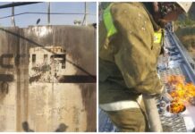 В Кара-Суу в результате пожара на нефтебазе пострадали два человека