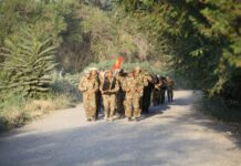 ВИДЕО: ИИМдин Атайын багыттагы полкунун кызматкерлерине жөө жүрүш уюштурулду