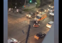 В Бишкеке сбили мотоциклиста — видео