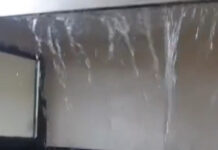 В Бишкеке элитку затопило после вчерашнего ливня — видео