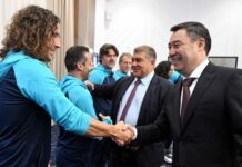 Cадыр Жапаров «Барселона» футбол клубунун легендалары менен жолугушту