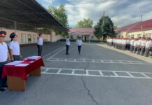 ИИМдин Күзөт кызматында жаңыдан кабыл алынган кызматкерлер ант беришти