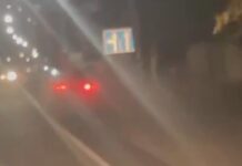 Пьяный водитель снес столб на автодороге Бишкек — Кара-Балта