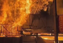 Бишкекте курулуш материал саткан дүкөн күйдү