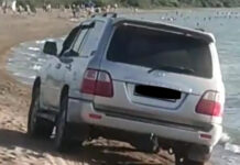 Көл жээгине чейин кирип барган айдоочуга айып салынды