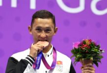 Кыргызстанский спортсмен Авазбек Аманбеков завоевал бронзу Азиатских игр по ушу-саньда