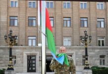 Ильхам Алиев поднял флаг Азербайджана над бывшей столицей Нагорного Карабаха
