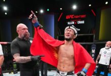 Кыргызстанец Мыктыбек Оролбай уулу выиграл дебютный бой на турнире UFC