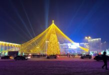 Главная елка Кыргызстана попала в топ-15 самых высоких новогодних елок в СНГ