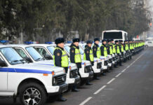 МВД передано 66 единиц новой техники. В мероприятии участвовал Акылбек Жапаров