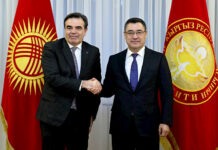 Садыр Жапаров принял вице-президента Еврокомиссии Маргаритиса Скинаса