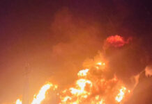 В Лейлекском районе вспыхнул крупный пожар