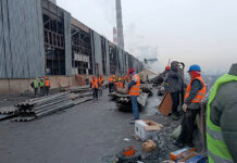 ЖЭБди калыбына келтирүү. Авариядан кийинки курулуш калдыктары дээрлик тазаланып бүттү