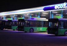 В Бишкеке открыли газозаправочную станцию для новых автобусов