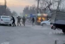 Сотрудники СБНОН убежали от спецназа и ГКНБ во время операции по задержанию(видео)